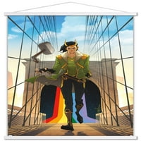 Comics'; - Loki-Loki drveni Magnetski uokvireni zidni Poster, 22.375 34