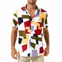 Muškarci Summer Bluza muški čamac vrat kratki rukavi Ljetna klupa majice majice havajske grafičke majice vrhovi