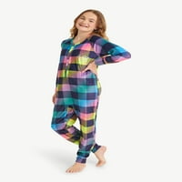 Gumb za djevojke pravde prednja pidžama za spavanje, veličine 5- & Plus