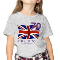 Ljetne muške i ženske modne Ležerne dječje majice s kratkim rukavima s printom britanske zastave