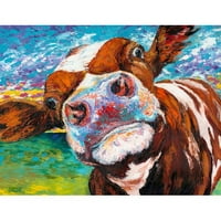 Marmont Hill znatiželjna krava I platna zidna umjetnost