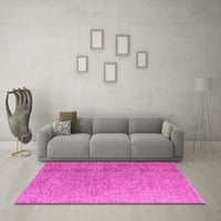 Ahgly Company Unutarnji kvadratni orijentalni ružičasti prostirke, 4 'Trg