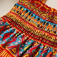 Odjeća za djevojčice; odjeća za djevojčice u tradicionalnom afričkom stilu Dashiki; haljina bez rukava s naramenicama;