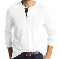 Muške dukserice s dugim rukavima u boji, jednobojna bluza u boji, bluze s okruglim vratom,bijele,u boji