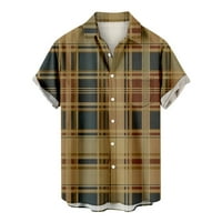 Košulje za muškarce, ležerna lagana bluza s kratkim rukavima s kratkim rukavima s modnim printom, majica za kuglanje