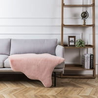 Fantoskop deluxe meka fau zečja kolekcija krzna asimetrični ukrasni dekor za dom moderni prostor prostirka, ružičasta