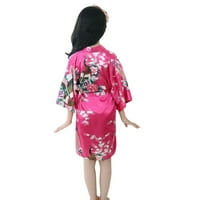 Shpwfbe odjeća satenska haljina za malu kuću djevojčice Kimono Cvjetne djevojke kaput i jakna djeca pokloni za