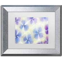 Zaštitni znak likovna umjetnost 'plavo -bijeli hortenzivni cvjetovi' platno umjetnost cora niele, bijela mat,