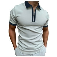 Bluza s odbijenim rukavima, Muška bluza s patentnim zatvaračem, jednobojni polo, ležerna Muška bluza, muška košulja