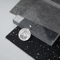 Picturesongold.Com vjerska ogrlica Svete Katarine s privjescima za odrasle - 34 inča od nikla srebra