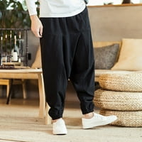 Kali_store planinarske hlače Žene žene široke odjeće za noge hlače visokog struka Posao casual protočne hlače