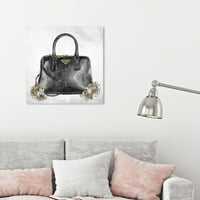 Wynwood Studio Fashion and Glam Wall Art Canvas Otisci Hand Bag III torbice - crne, bijele
