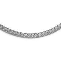 18-inčna krupna mrežasta ogrlica od sterling srebra u teksturi-sa sigurnim zatvaranjem jastoga
