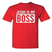 Isus je šef sarkastični humor grafička novost super mekanog prstena Swing Smiješna majica