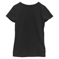Crna majica s uzorkom za djevojčice-dizajn od onih u boji