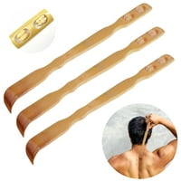 Masažer za leđa, strugač za leđa s dvostrukom kuglicom, bambusov strugač za leđa, strugač za leđa za muškarce,