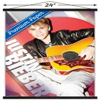 Justin Bieber-opuštajući zidni plakat u drvenom magnetskom okviru, 22.375 34