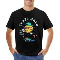 Crtana Vintage majica za skateboarding sa suncem, Muška pamučna klasična majica s okruglim vratom s kratkim rukavima,