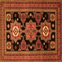Ahgly Company Unutarnji kvadratni perzijski narančasti tradicionalni prostirke, 7 'Trg