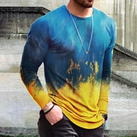 Majica dugih rukava Auckland muška majica dugih rukava s okruglim vratom u boji Casual majica dugih rukava rasprodaja