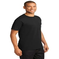Port & Company visoka majica s džepnim jet crnim, LT