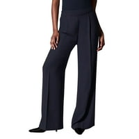 JPLZI ženske čvrste boje ležerne hlače hlače Solidne boje za putničke hlače Skidajući elastični struk široke hlače