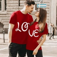 Ženske majice kratkih rukava s printom slova za Valentinovo bluza majica