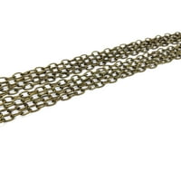 Plave Mjesečeve perle Brončani metalni ovalni Kabelski lanac za izradu nakita