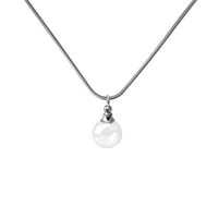Ogrlica od prozirne staklene Urne, spomen nakit od Urne od nehrđajućeg čelika, ogrlica od staklene urne, ogrlica