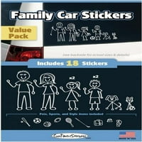 Cool naljepnice za obiteljske automobile-kompaktna vrijednost-sadrži naljepnice