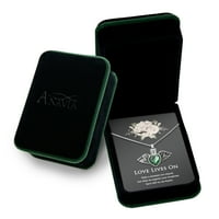 Anavia Green Crystal Angel Wings Kremacija nakit od nehrđajućeg čelika Zadržavanje memorijalne urne ogrlice za