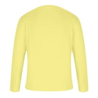 Lydiaunistar mladići vrhni muškarci ležerna košulja Čvrsta dugih rukava s puloverom bluza žuti