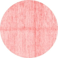 Ahgly Company Unutarnji okrugli krutni crveni moderni prostirke, 4 'krug