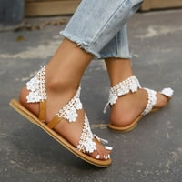 Smeđe sandale Žene dame modno ljeto Otvoreni nožni prst Slučajni anti-klizav sandale debele potplate ravne sandale