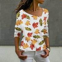Ženska bluza s majicom u obliku majice, Modni Casual Top s izrezom u obliku slova B i printom dugih rukava
