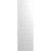 Ekena Millwork 15 W 48 H True Fit Pvc Horizontalna slojeva uokvirena modernim stilom Fiksni nosači, bijele